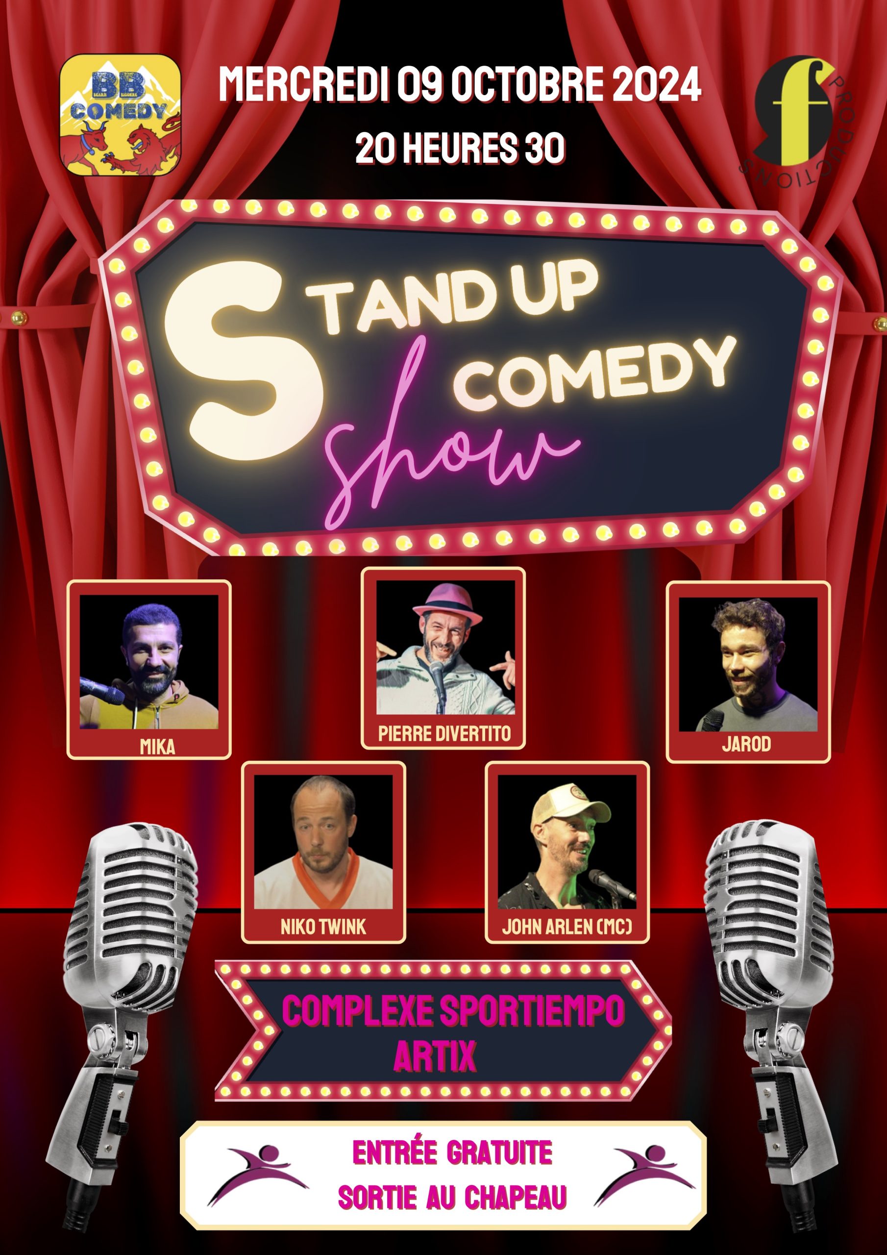 Standup Comedy Show le 9 Octobre à 20h30